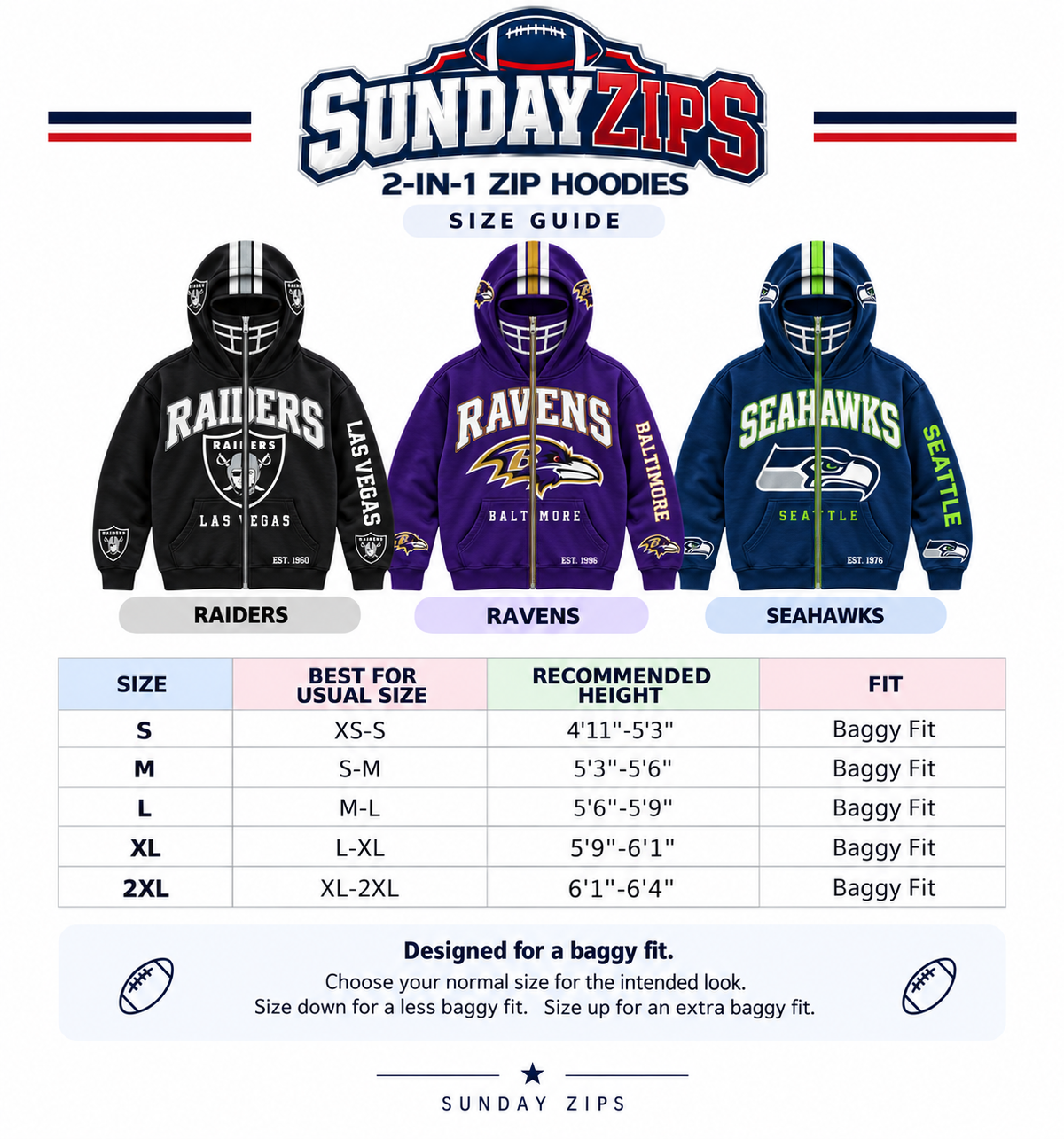 SUNDAY ZIPS Vintage Hoodie Collection